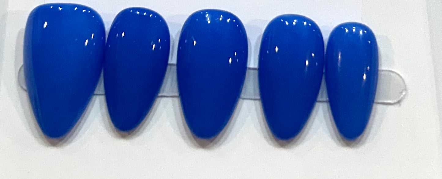 Acrylic Blue Nails