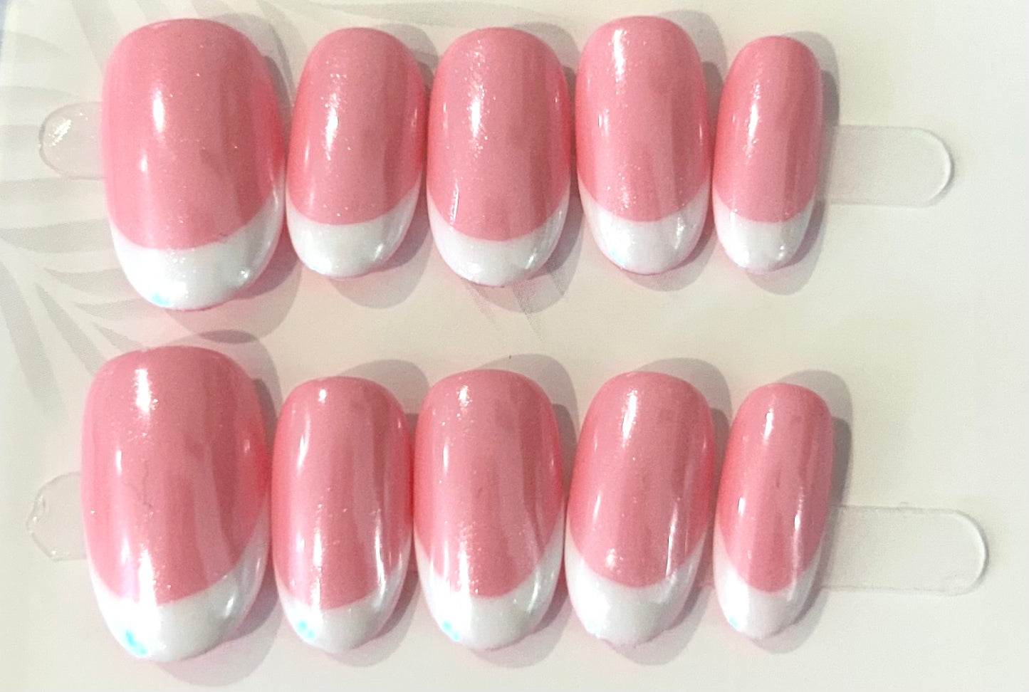 Acrylic Pearl French tip nails
