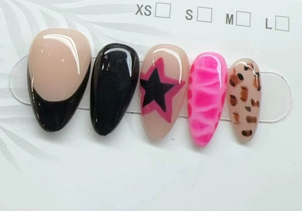 Acrylic Retro Star Nails