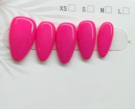 Acrylic Hot Pink Nails