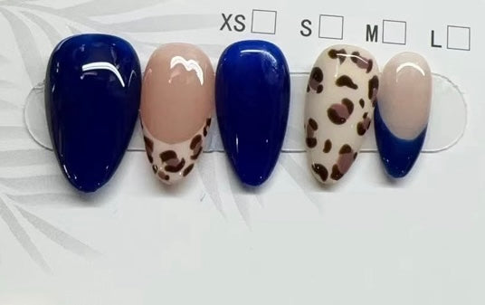 Acrylic Navy Leopard