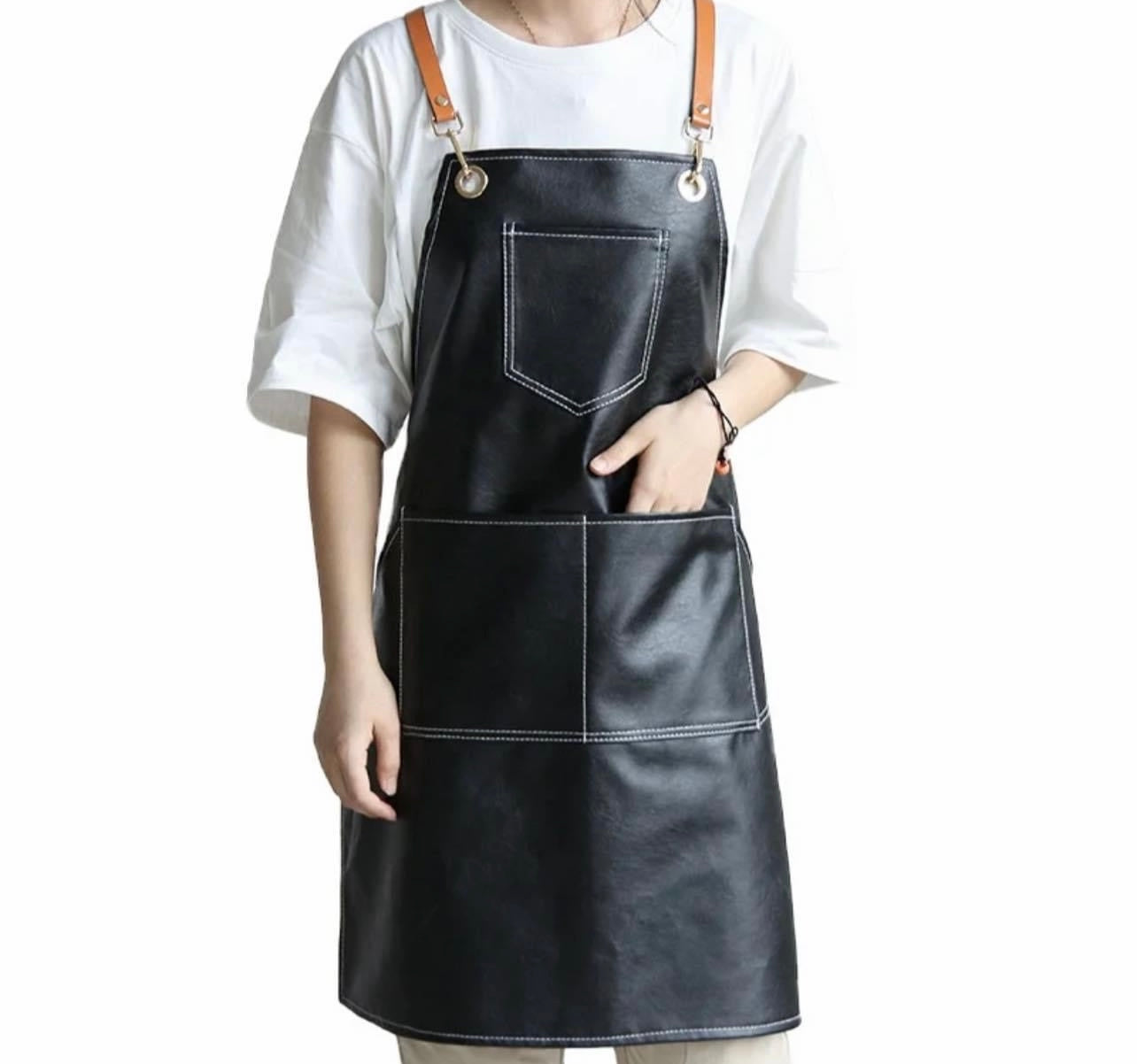 Apron Faux Leather (Waterproof)