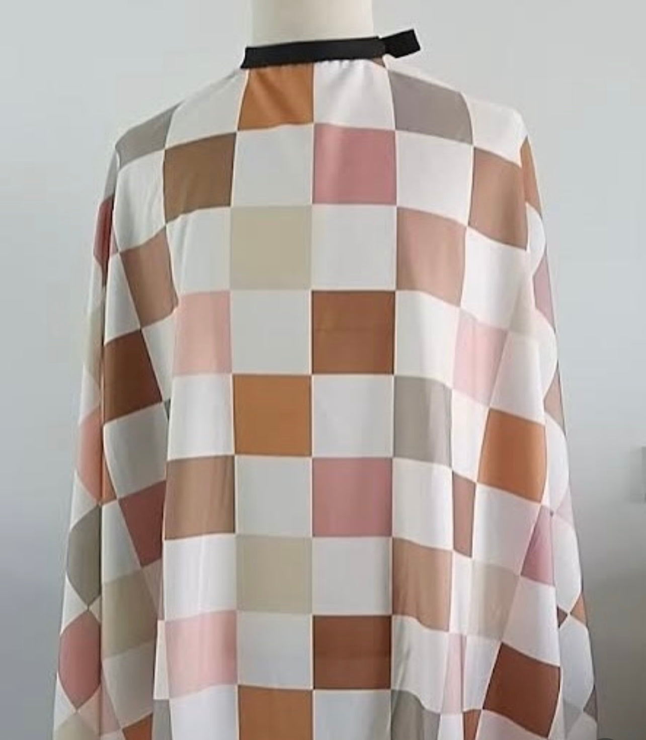 Brown Checkered Cutting Cape
