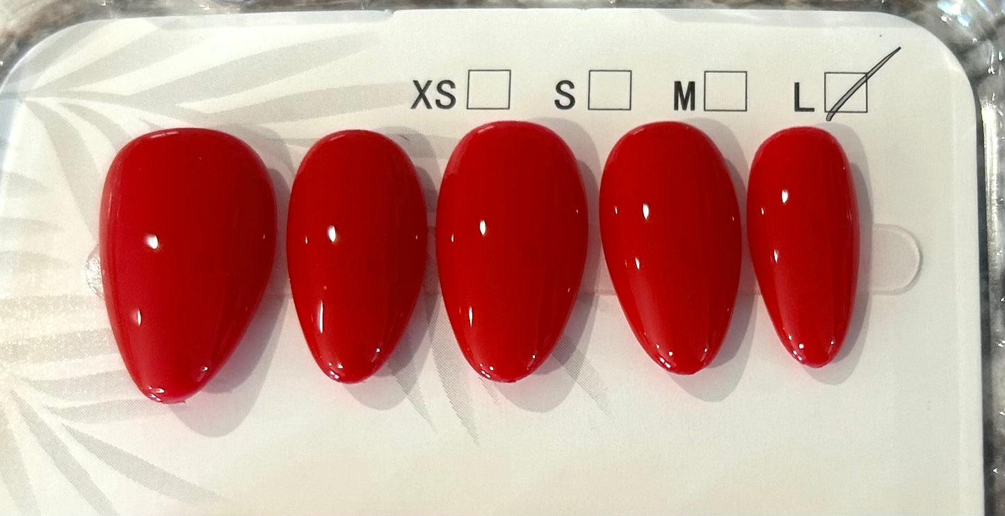 Acrylic Red Nails